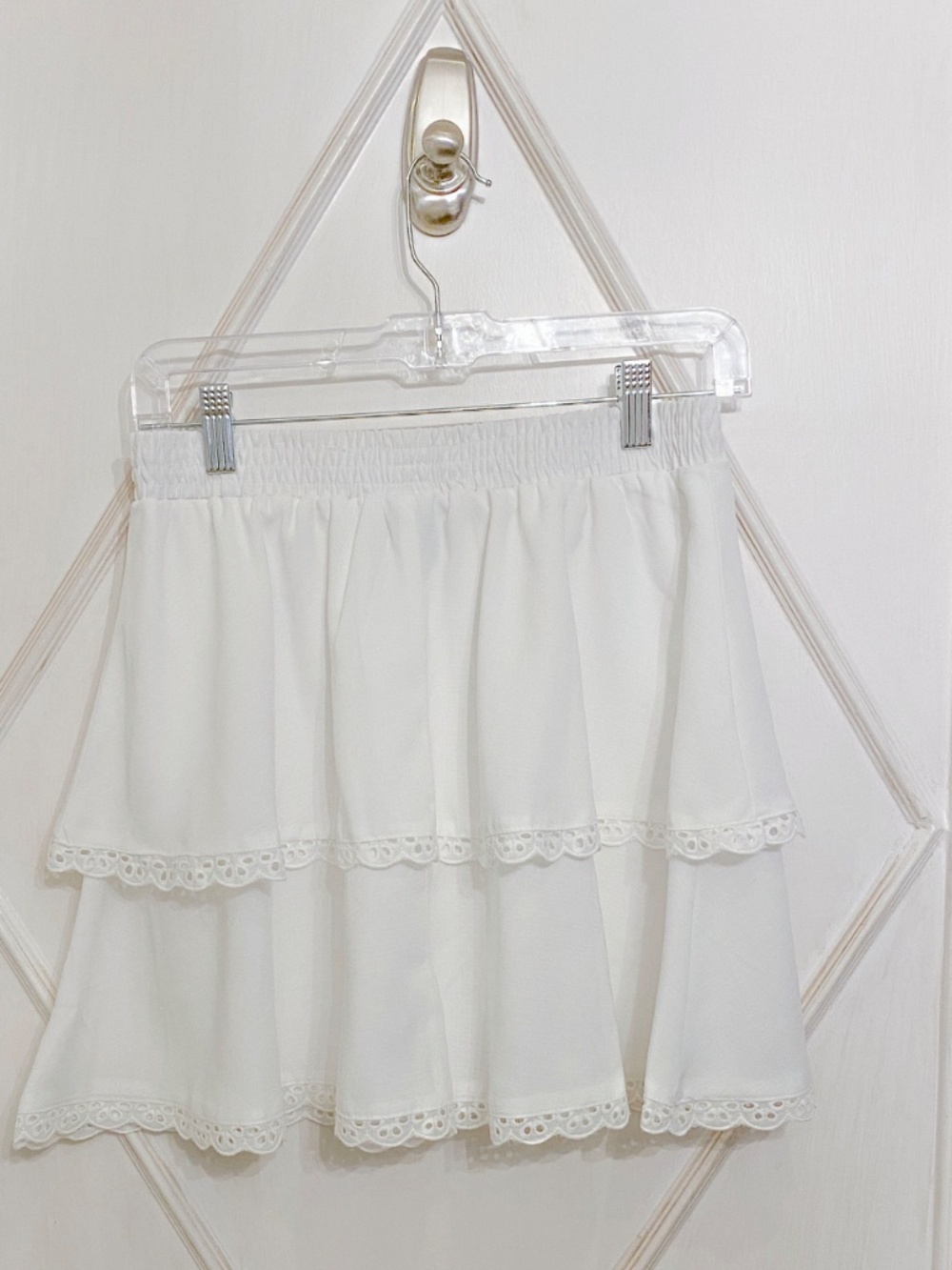 Princess Polly White Eyelet Lee Levy Mini Skirt